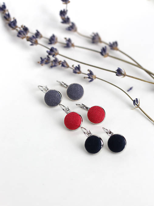 Set - elegantné náušnice z francúzskeho ľanu
