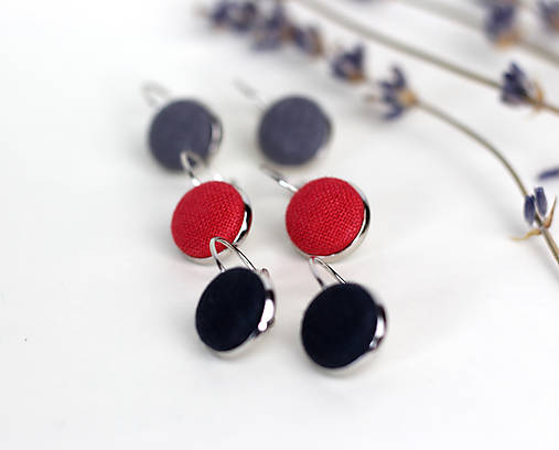 Set - elegantné náušnice z francúzskeho ľanu