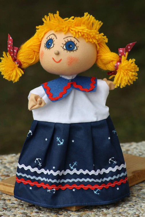 Hračky - Maňuška. Bábika Pepinka námorníčka. - 7971595_