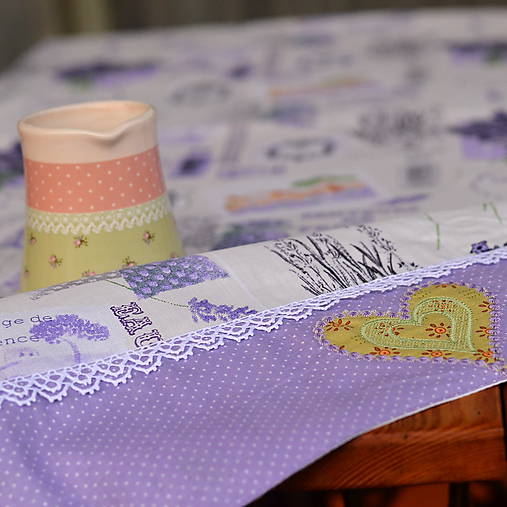 Úžitkový textil - Levanduľová-obrus - 7971550_