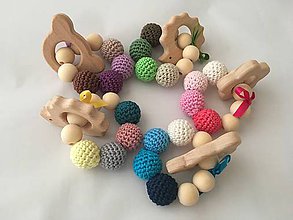 Hračky - Hryzátko so zvieratkom / Colorful teether with animal - 7976385_