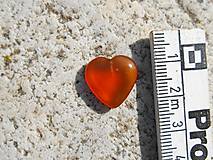 Minerály - karneol heart-srdce z karneolu - 7992629_