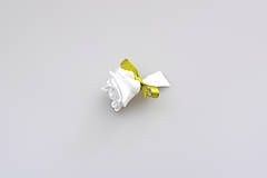 Svadobné pierka - Pierko biele ruža (bielo-zelené) - 7990751_