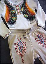 Detské oblečenie - "folklórne nohavice I" - maľba na teplákoch - 7996094_