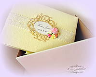 Úložné priestory & Organizácia - Krabica na pohľadnice "Pastelové ruže" - 7994428_