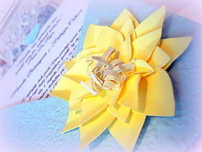 Papiernictvo - Svadobné oznámenie "Lotosový kvet slnka" - 7993974_