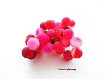 Korálky - Achátové korálky 10 mm - ružové pásikavé - 7998675_