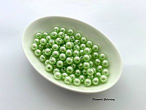 Korálky - Perličky 10 mm - zelenkavé II - 7999189_