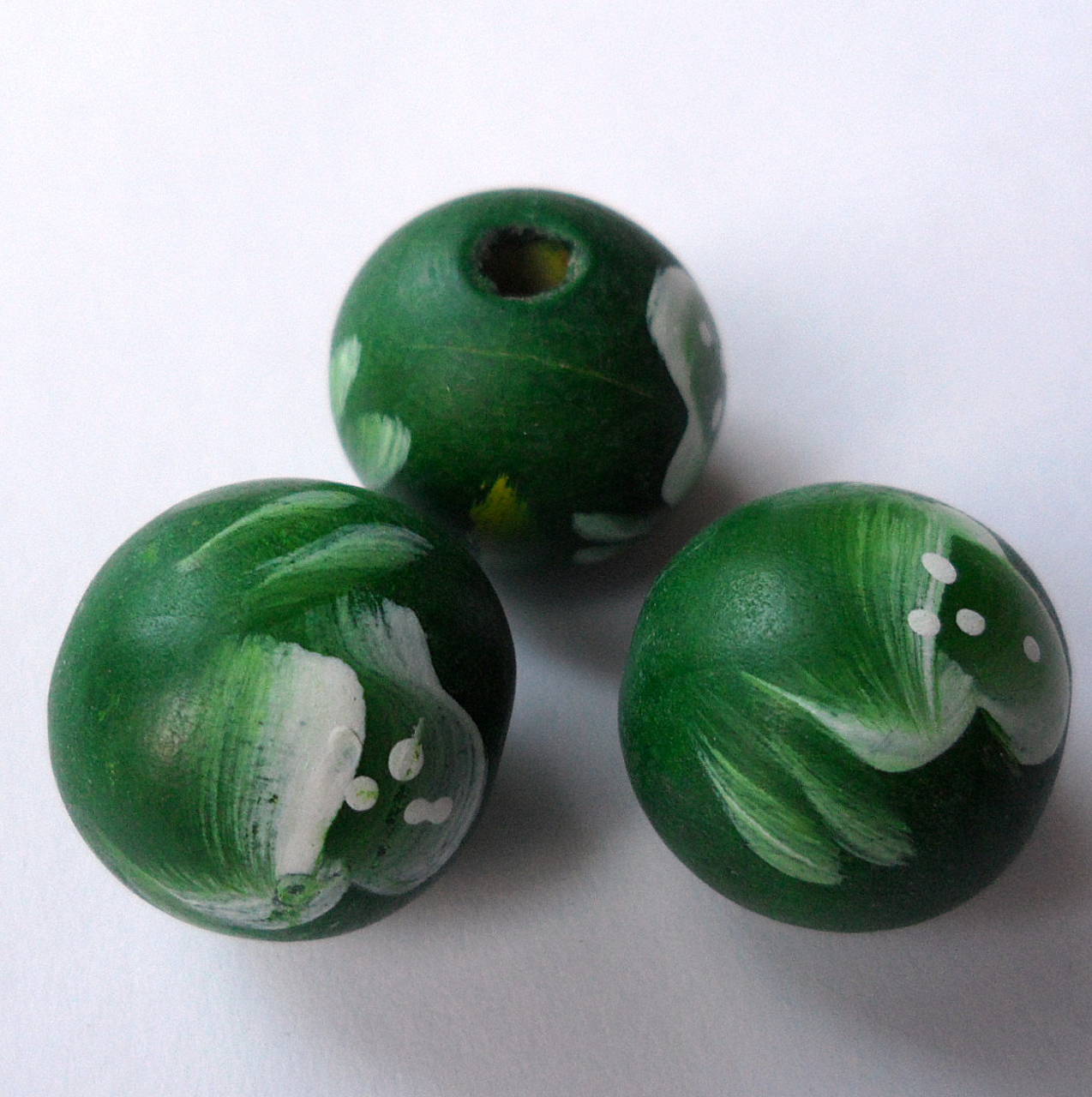 Drevené korálky 18mm-1ks (zelená)