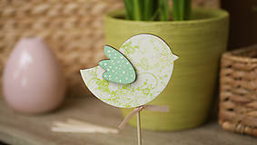 Dekorácie - Veľkonočný zápich vtáčik - 7999019_