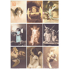 Papier - VÝPREDAJ! Reprint - Angels (vintage obrázky detí - anjelov na pohľadnice a scapbooking) - 7998692_
