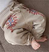Detské oblečenie - "folklórne nohavice I" - maľba na teplákoch - 8000927_