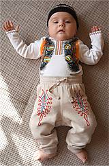 Detské oblečenie - "folklórne nohavice I" - maľba na teplákoch - 8000930_