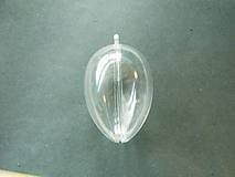AKCIA!!! Priehľadné plastové vajíčko, otvárateľné (6 cm)
