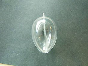 Polotovary - AKCIA!!! Priehľadné plastové vajíčko, otvárateľné (6 cm) - 8001760_