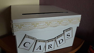 Úložné priestory & Organizácia - Wedding box - na dozdobenie - 8000671_