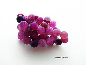 Korálky - Achátové korálky 10 mm - fialové - 8007892_