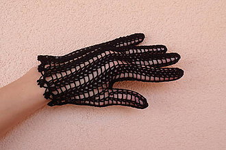 Rukavice - Elegantné háčkované rukavičky - 8010704_