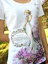 Topy, tričká, tielka - kráľovná ruží - rozlúčkové tričko pre nevestu - 8014602_
