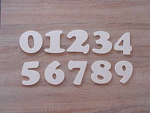 Polotovary - Drevené čísla na vyskladanie 8cm - 8010854_