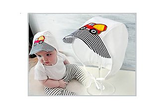 Detské čiapky - Baby čepiec auto - 8015595_