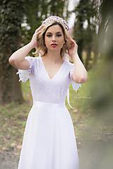Šaty - Svadobné šaty s volánovými rukávmi Krajka ešte na 1 model - 8020180_