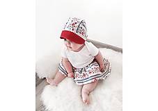 Detské čiapky - Baby čepiec Folk - 8019551_