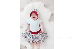 Detské súpravy - Baby čepiec + sukienka Folk - 8019577_