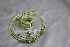 Sady šperkov - Súprava zelená so serpentinitom - 8027139_