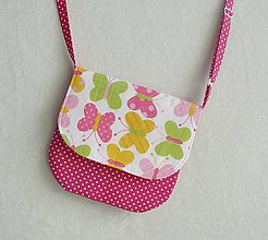 Detské tašky - Detská kabelka motýliková (ružová) - 8027939_