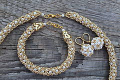 Sady šperkov - súprava bielo-zlatá - 8028733_