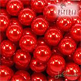 Korálky - Voskované perly - ESTRELA - červená 12985 (č.26) - 8029758_