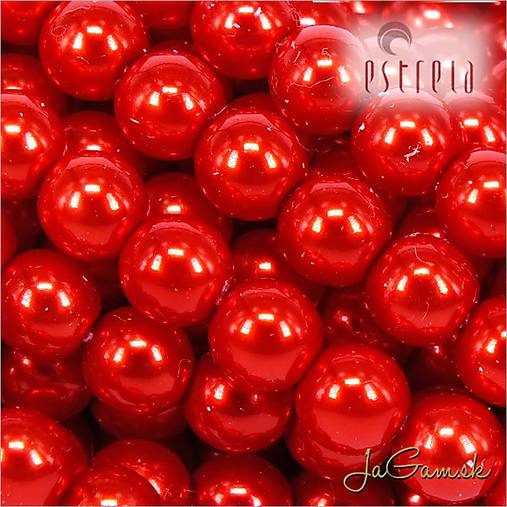Voskované perly - ESTRELA - červená 12985 (č.26)