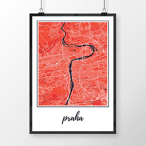 Obrazy - PRAHA, klasická, červená - 8031172_