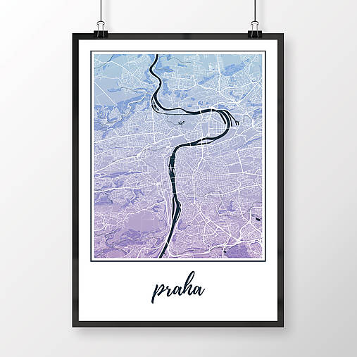 Obrazy - PRAHA, klasická, modro-fialová - 8031210_