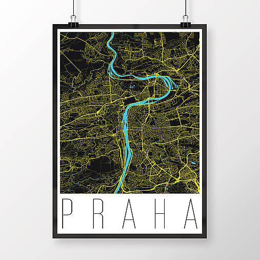 Obrazy - PRAHA, moderná, čierna - 8031303_