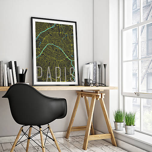 Obrazy - PARÍŽ, 50x70cm, elegantný, čierny - 8031400_
