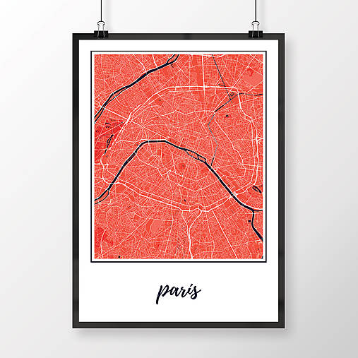 Obrazy - PARÍŽ, klasický, červený - 8031417_