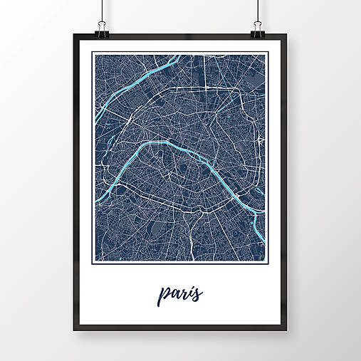 Obrazy - PARÍŽ, klasický, tmavomodrý - 8031447_