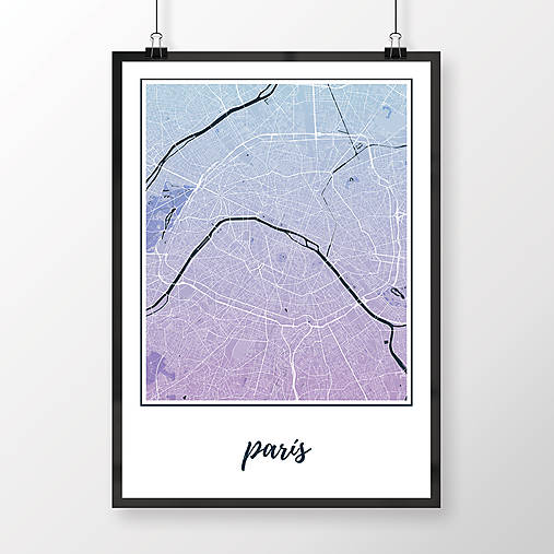 Obrazy - PARÍŽ, klasický, modro-fialový - 8031470_