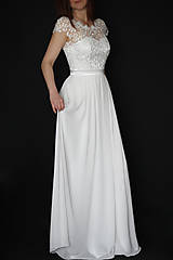 Šaty - Svadobné šaty v ľudovom štýle v tmavšej ivory ( už len 1 šaty) - 8030818_