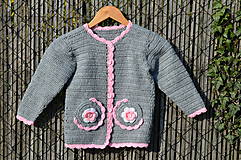 Detské oblečenie - Háčkovaný svetrík - 8034859_