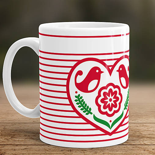 Nádoby - Pruhovaná šálka (Objem 325 ml, priemer 8,2 cm, výška 9,5 cm) - 8032311_