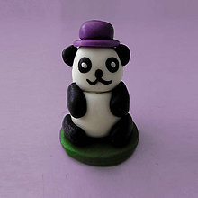 Hračky - Mini panda figúrka (s klobúkom) - 8033533_