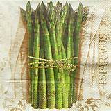 Papier - S1013 - Servítky - špargľa, asparagus, chřest - 8035477_