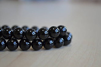 Minerály - Turmalín čierny (skoryl) 6mm, 0,22€/ks - 8041730_