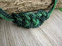 Náhrdelníky - Uzlový náhrdelník z troch šnúr (zelený hrubší č. 1969) - 8045556_