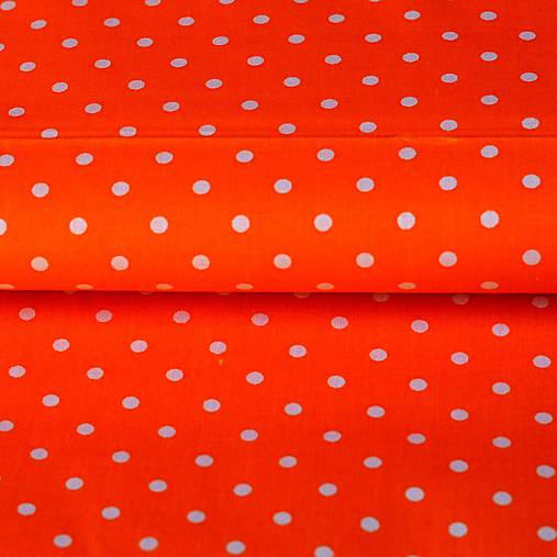 Textil - Oranžová bodka - 8053046_