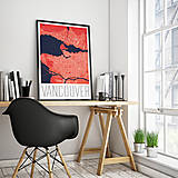 Obrazy - VANCOUVER, 50x70cm, moderný, červený - 8051454_