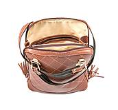 Batohy - Luxusný kožený ruksak z pravej hovädzej kože so strapcami v horčicovej farbe - 8052519_